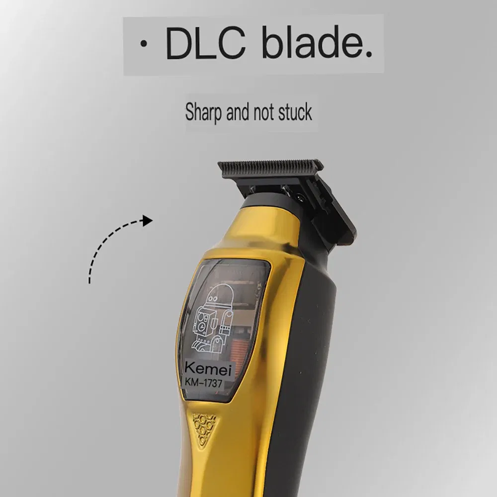 Color: Gold - Kemei Electric Hair Clippers and Hair Trimmer Kit Men Professional USB-C Rechargeable Cordless 0mm Finish Hair Cutting Machine