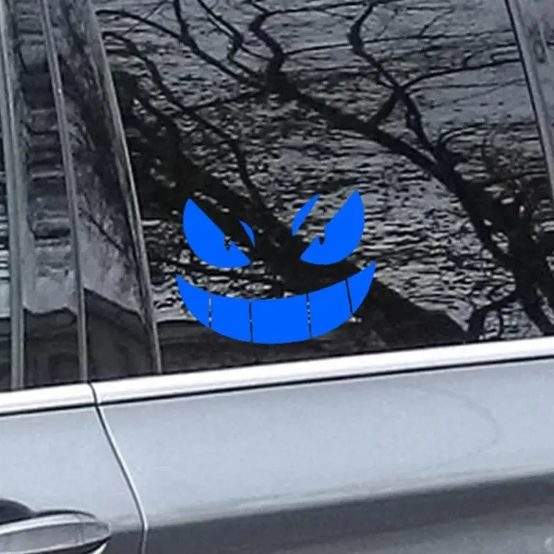 Color: Blue, Ships From: CHINA - Reflective Eye Decal Waterproof Eyes Car Stickers Yellow Night Safety Driving Caution Tear-Resistant Horror Graphics For Bumpers