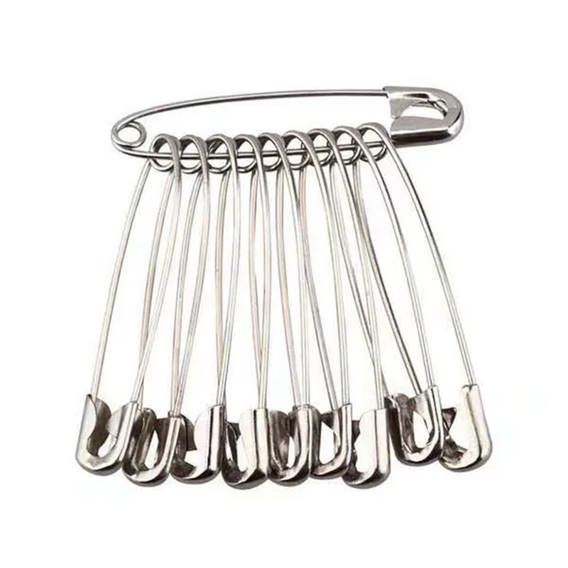 70pcs High Quality Safety Pins Diy Sewing Tools Accessory 4 Kinds Size Silver Metal Needles Large Safety Pin Small Brooch Pins