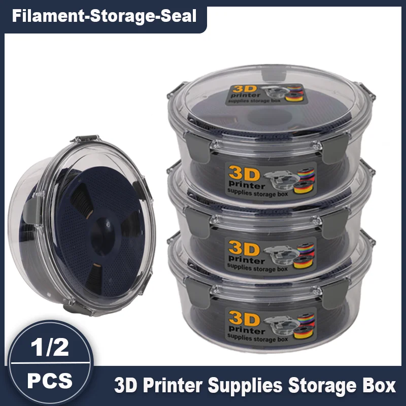 Color: WHITE - 3D Printer Filament Storage Box Moisture-Proof Sealed Dry Box for PLA PETG ABS TPU Filament Spool Holder, 3D Printer Accessories