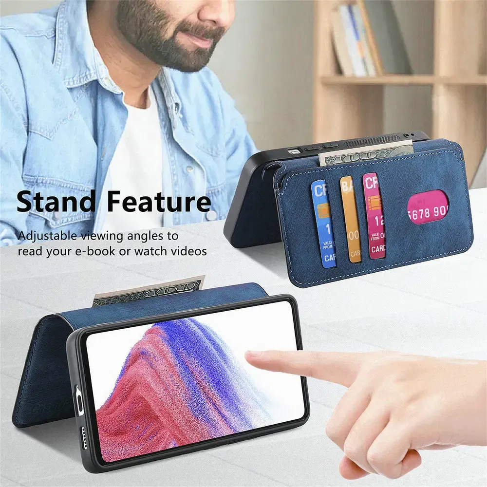 Color: Brown, Material: Neoprene - For Motorola Edge 50 Neo 60 Fusion 5G Luxury Case Leather Wallet Card Capa Moto Edge 60 Pro Case Edge50 S50 60s Pro Magnet Cover