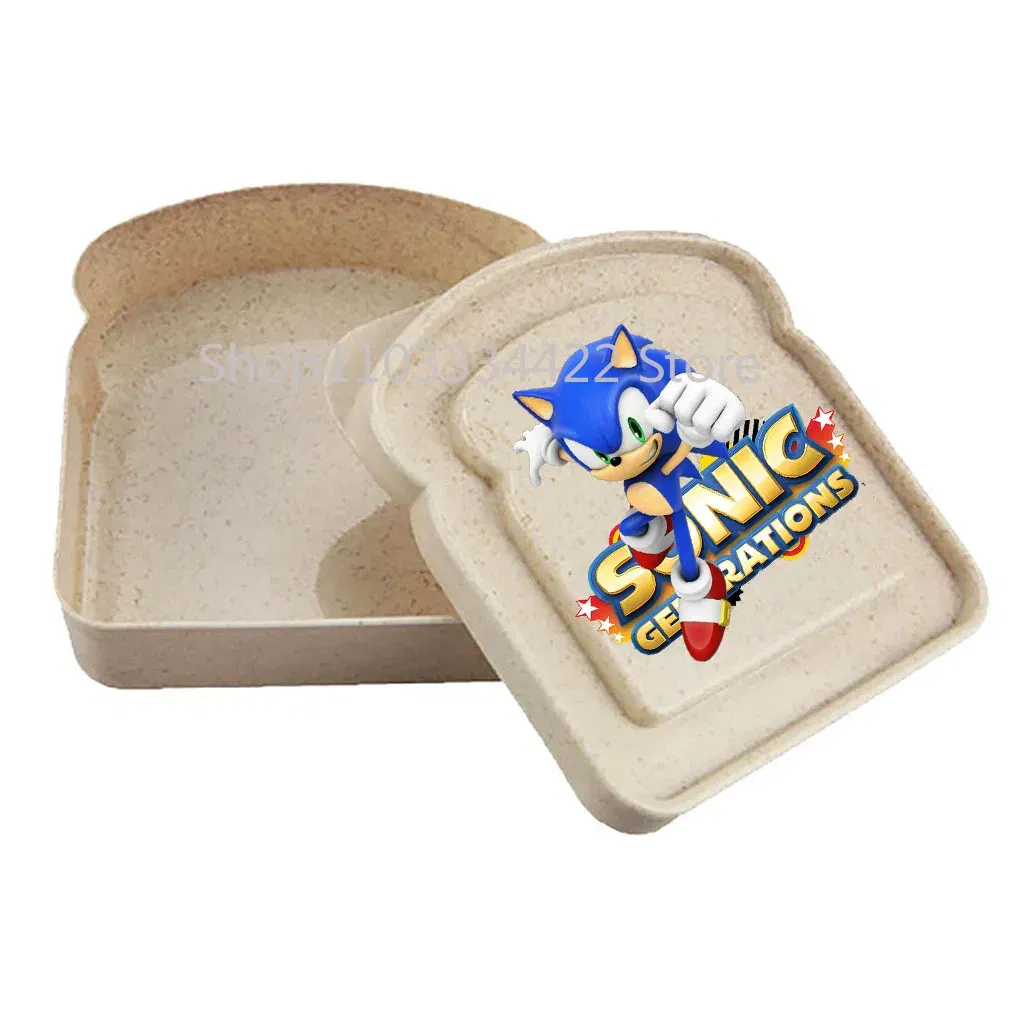 Color: GRAY - 2025 sonic Sandwich Containers Lunch Toast Storage Box With Lid Portable Food Storage Reusable Microwave Lunch Sandwich Box