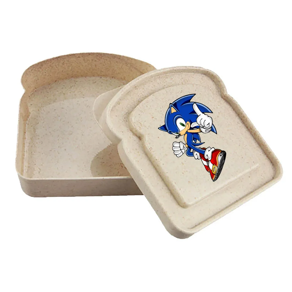 Color: GRAY - 2025 sonic Sandwich Containers Lunch Toast Storage Box With Lid Portable Food Storage Reusable Microwave Lunch Sandwich Box