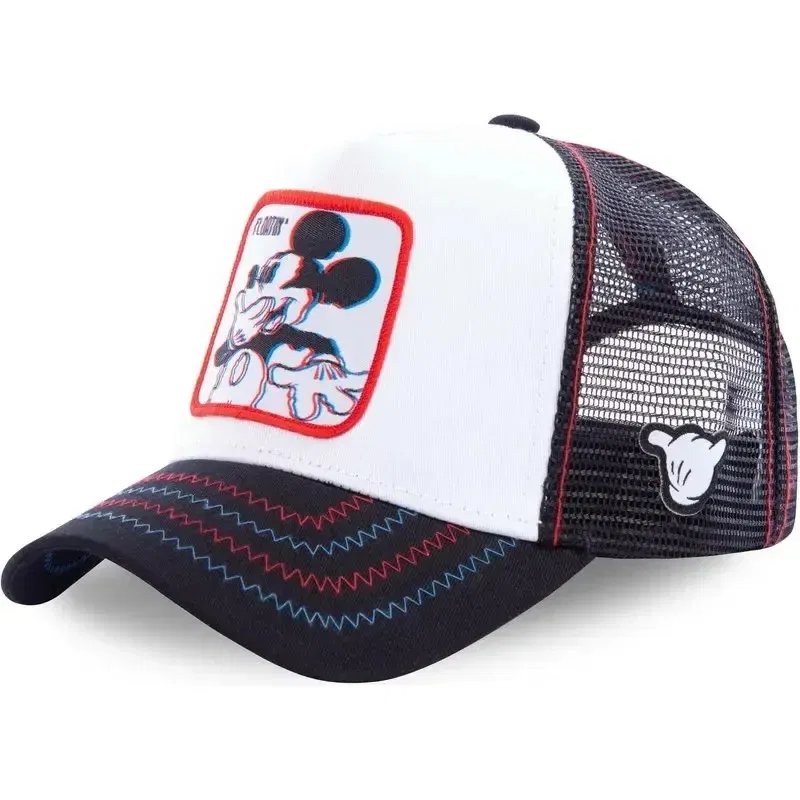 Color: green, Size: Adjustable - Hot Sale Unisex Anime Cartoon Cap Disney Embroidery Baseball Cap Men Women Trucker Hat