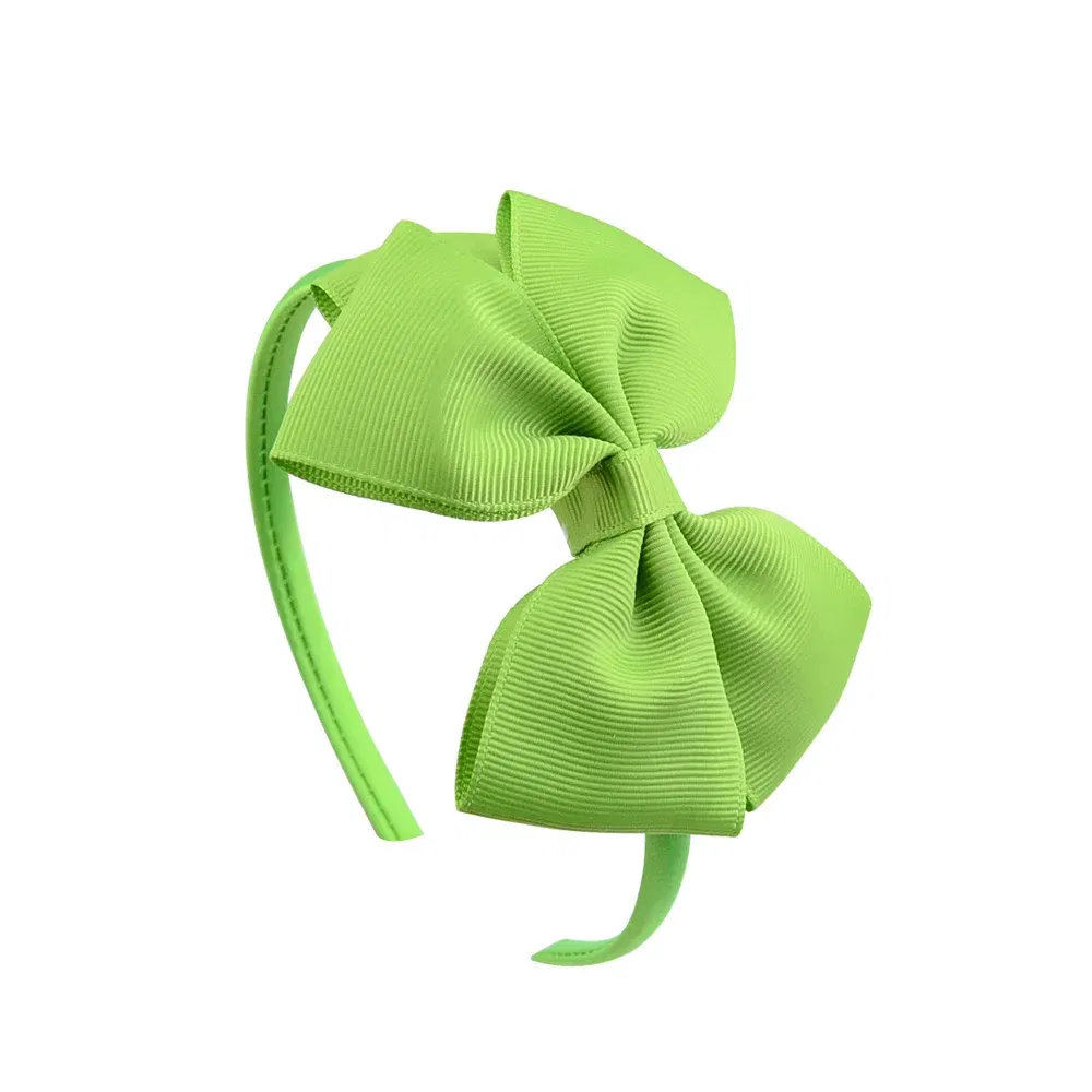 Color: Dark Coffee - 1 Piece Ribbon Handmade Hair Bows Hairbands for Baby Girls 20 Colors Cute Bowknot Solid Headband Headwear Baby Hair Accessories