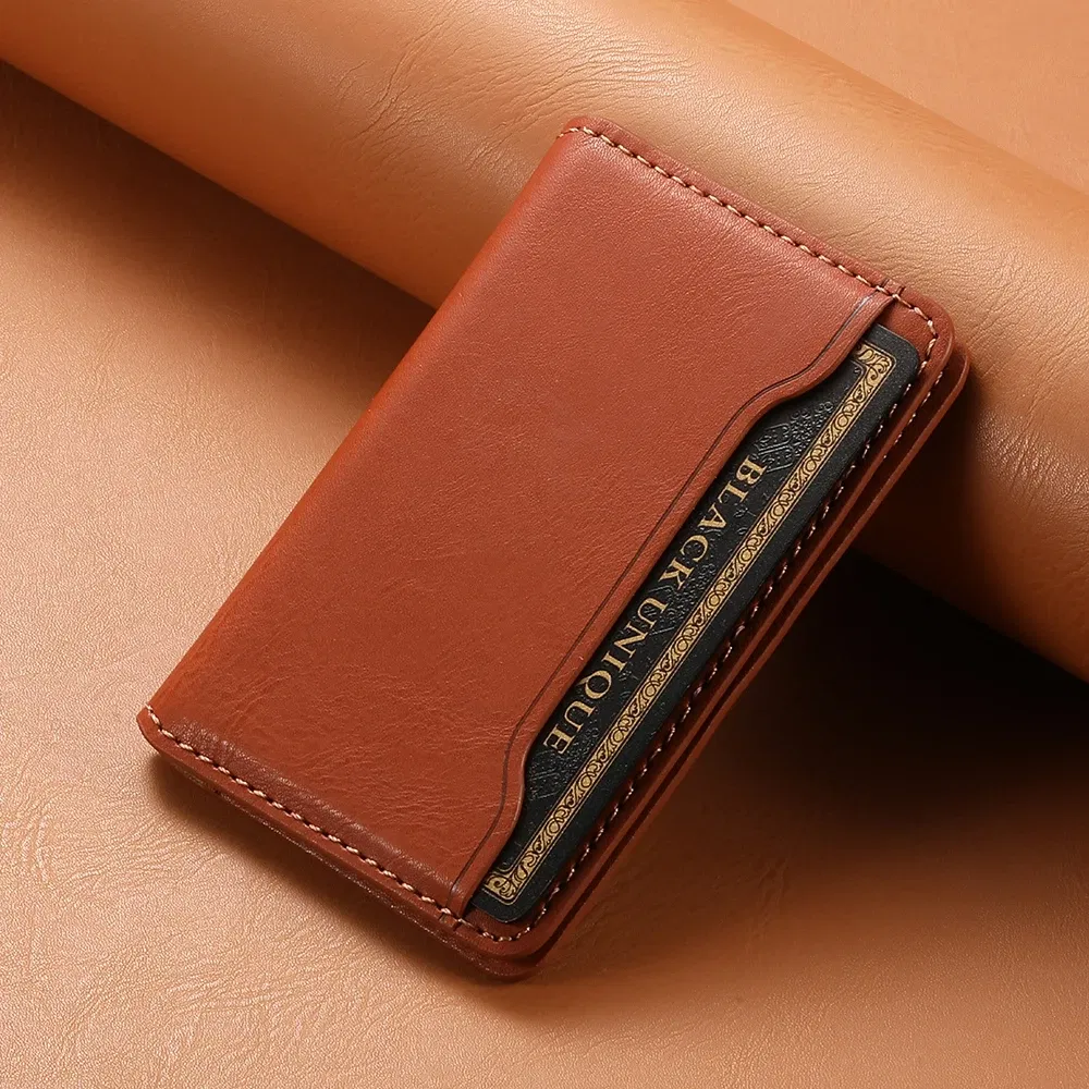 Color: Blue - Wallet Case for Magsafe Leather Magnetic Bag Card Holder for iPhone Samsung Pixel 15 14 13 Pro Max S24 S23 S22 Ultra 9 8 7 Stand