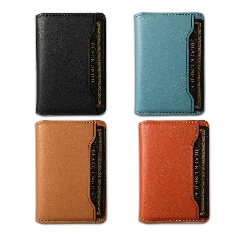 Color: Blue - Wallet Case for Magsafe Leather Magnetic Bag Card Holder for iPhone Samsung Pixel 15 14 13 Pro Max S24 S23 S22 Ultra 9 8 7 Stand