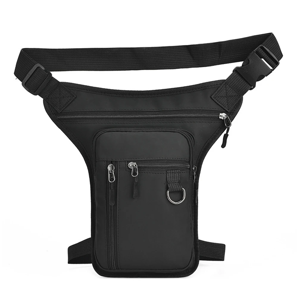 Color: black - Men Drop Leg Bag Waist Bag Waterproof Men Fanny Pack Phone Purse Motorcycle Riding Shoulder Cross Body Thigh Hip Belt Waist Bags