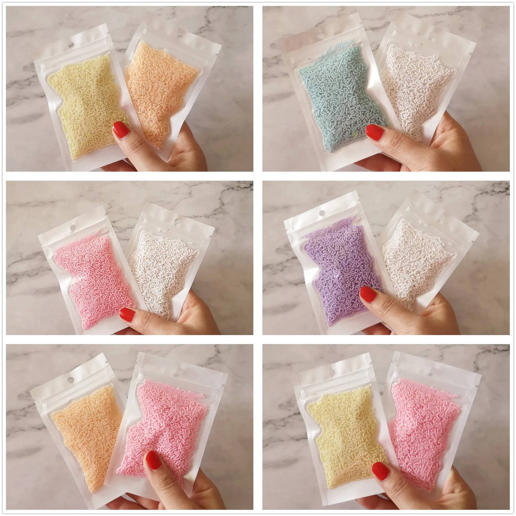 Color: Dark Khaki - 20g Polymer Clay Fake Candy Sweets Sugar Sprinkle Decorations Cake Dessert Simulation Food Dollhouse Miniature