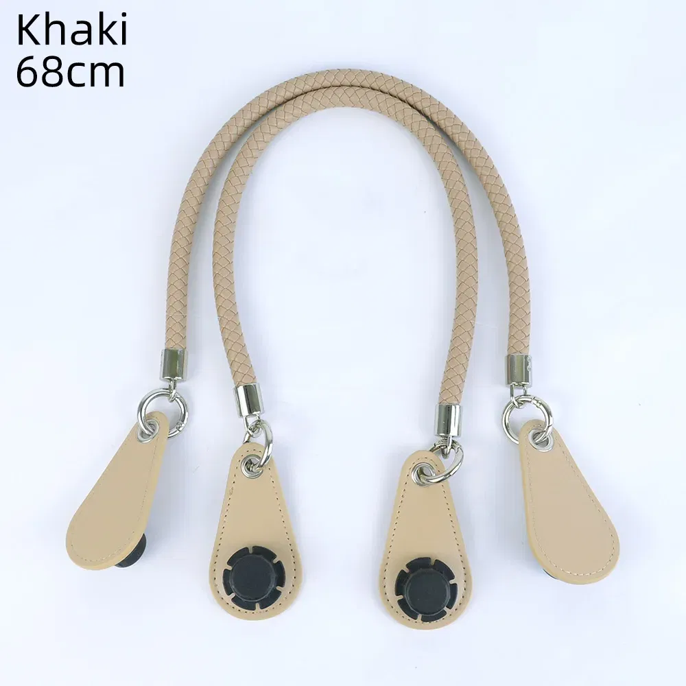 Color: Red Wine, Ships From: CHINA - New 1 pair Obag PU Woven braided leather Rope Handles straps round handlefor O Bag accessoires