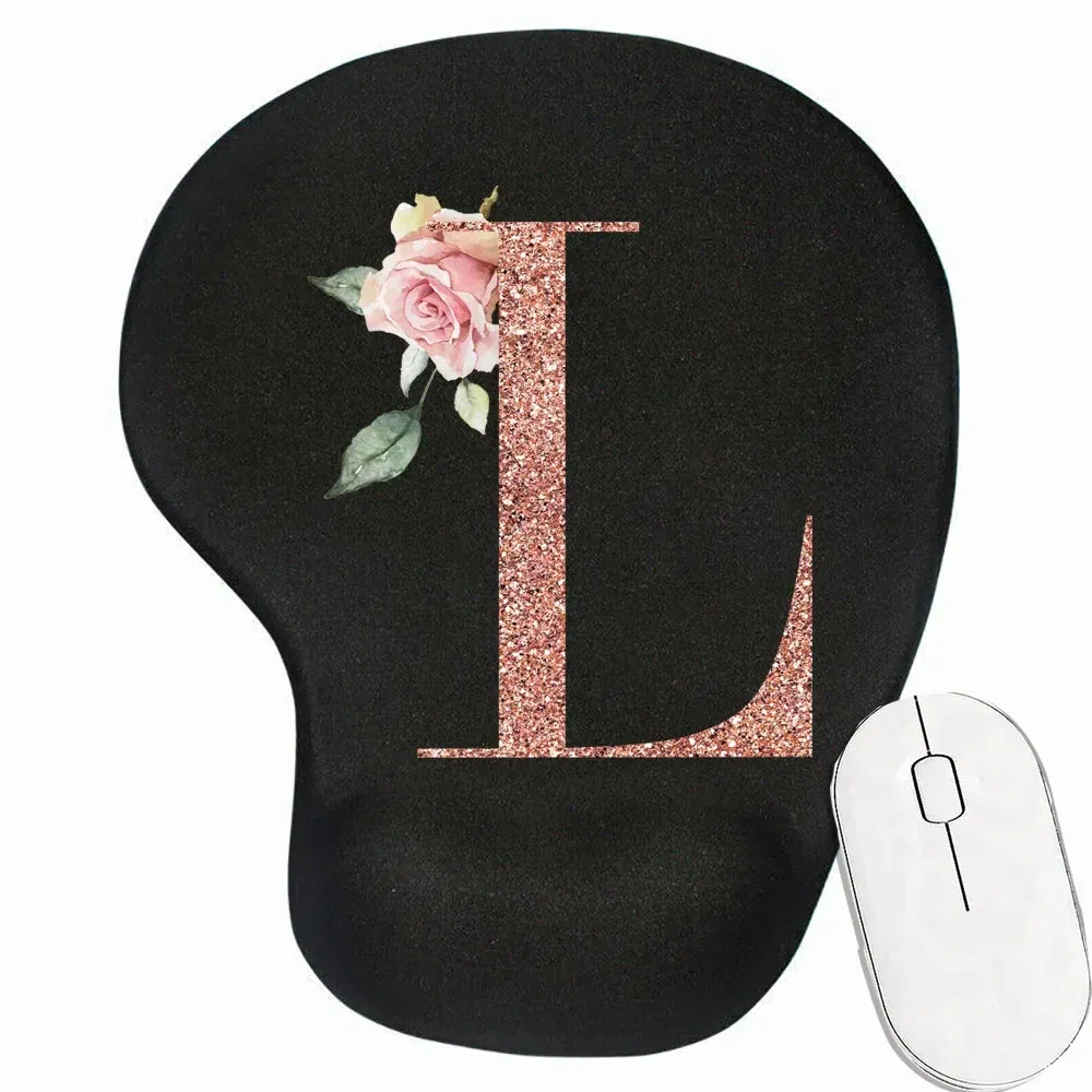 Color: SKY BLUE - Mouse Pad Desk Mat for PC Laptop Ergonomic Non-Slip Mousepads Wrist Pad Rose Gold Series Office Accessories Mouse Mats