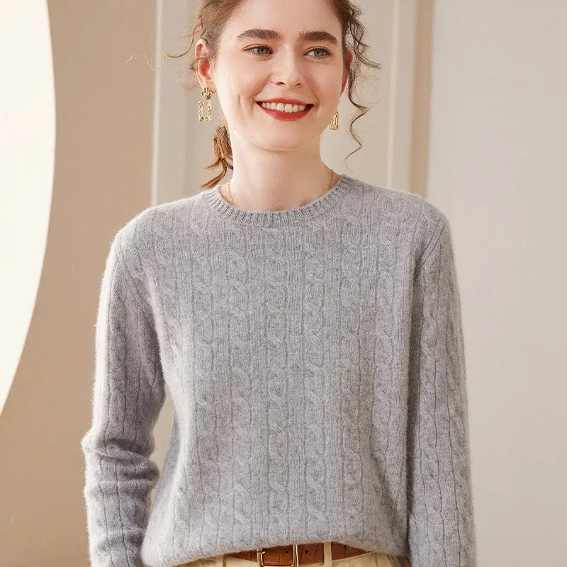 2023 Hot Sale Winter New Women Sweater 100% Pure Cashmere Knitted Pullovers Thicken Female Casual Knitwear Long Sleeve Lady Tops