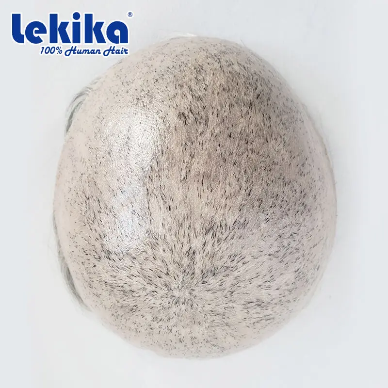 Toupee Men Prosthesis 0.12-0.14mm Full Skin Man Wig More Durable Male Hair 100% Human Hair System Unit Capillary Prosthesis