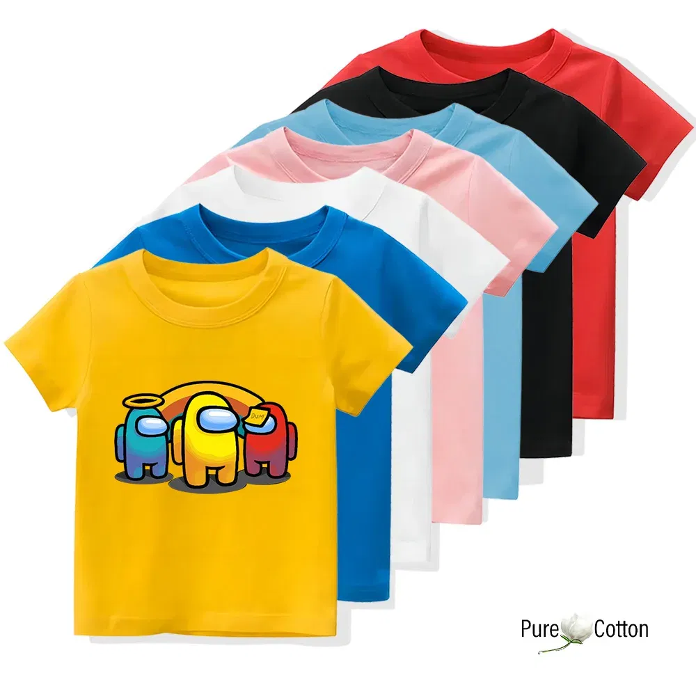 Color: Dark Grey, Kid Size: 7 - Summer trend wear with many anime patterns sunscreen printing close to the skin cool 4-12 years old children delicate line unifo