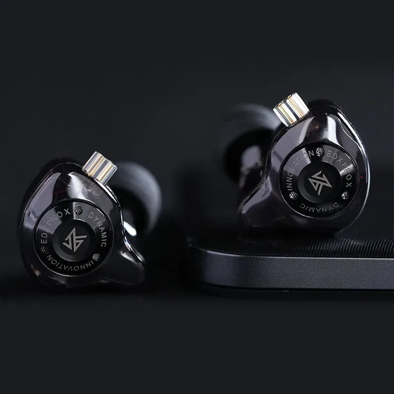 Color: Yellow - KZ EDX PRO X Dynamic Drive Headphones HIFI Heavy Bass Earbuds Sports Metal Headphones Detachable Headphones 2PIN