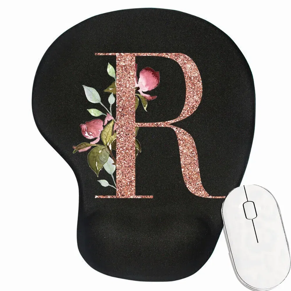 Color: WHITE - Mouse Pad Desk Mat for PC Laptop Ergonomic Non-Slip Mousepads Wrist Pad Rose Gold Series Office Accessories Mouse Mats