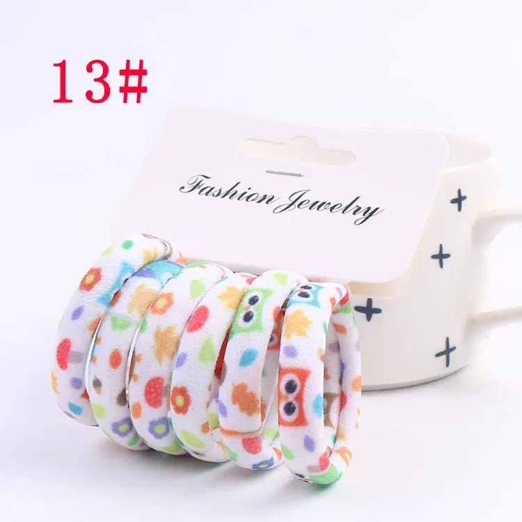 Color: Lavender, Ships From: CHINA - 6PCS/Sett Cute Girls Elastic Hair Bands Scrunchies Ponytail Holder Rubber Bands Hair Ties Sweet Kids Hair Rope Hair Accessories