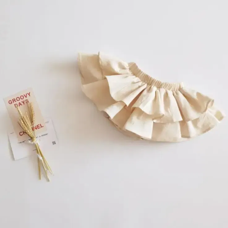Color: Beige, Kid Size: 12M - Double Layers Ruffles Lace Baby Skirt Pants Summer Cotton Linen Kids Pettiskirt Toddler Dancing Wedding Clothing Tutu Skirt