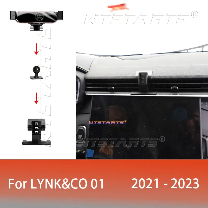 Color Name: Blue - For Lynk&Co 01 2021-2023 Adjustable Car Phone Holder Mobile Mount Gravity GPS Navigation Bracket Car Accessories