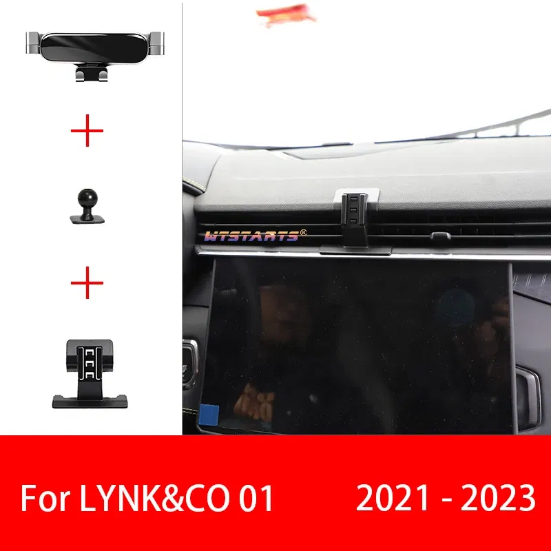 Color Name: Blue - For Lynk&Co 01 2021-2023 Adjustable Car Phone Holder Mobile Mount Gravity GPS Navigation Bracket Car Accessories
