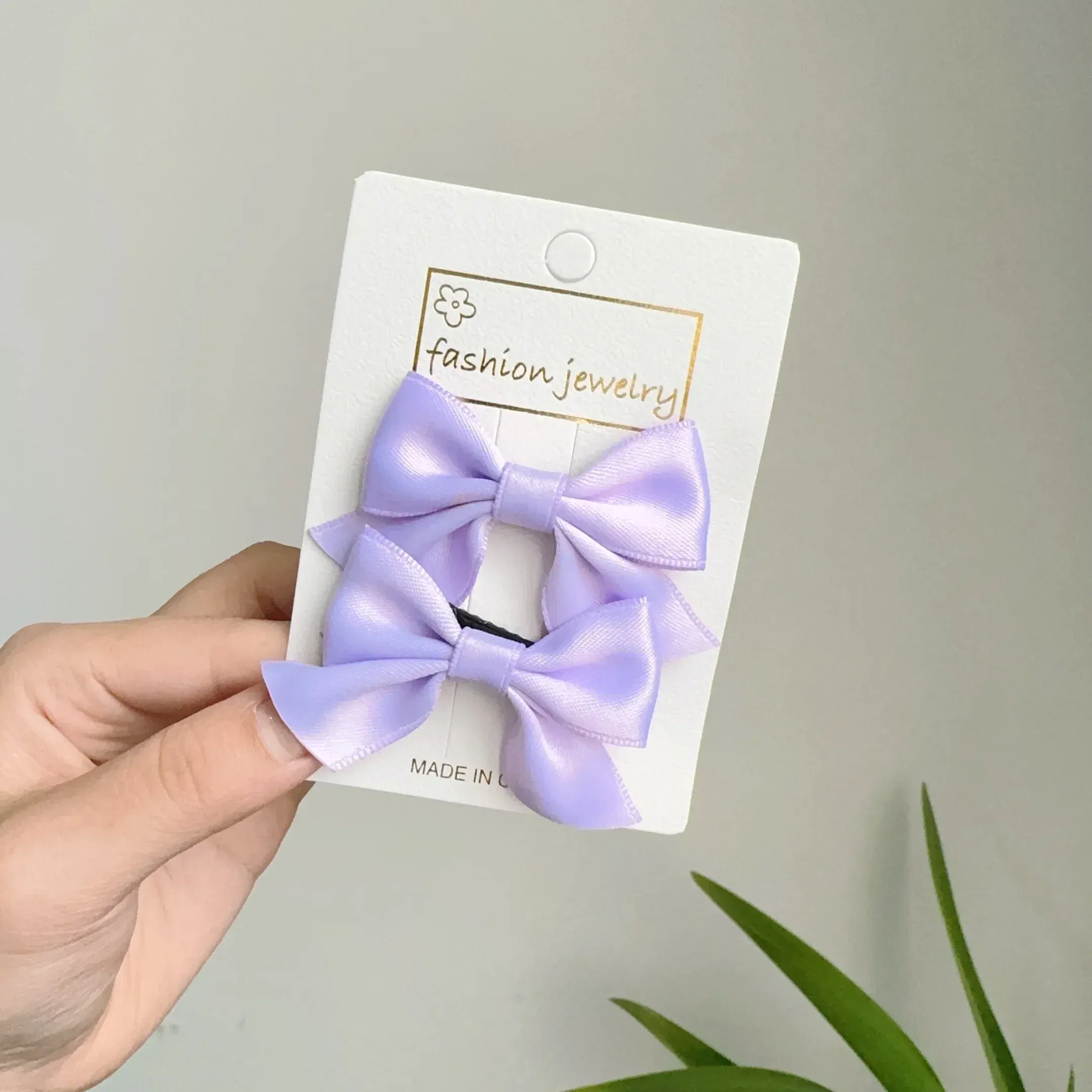 Color: Lavender - 2Pcs Starry Dots Red Velvet Bow Hair Pins Hair Clips Kids Girls Fashion Christmas Barrettes Ponytail Holder Headwear Accessories
