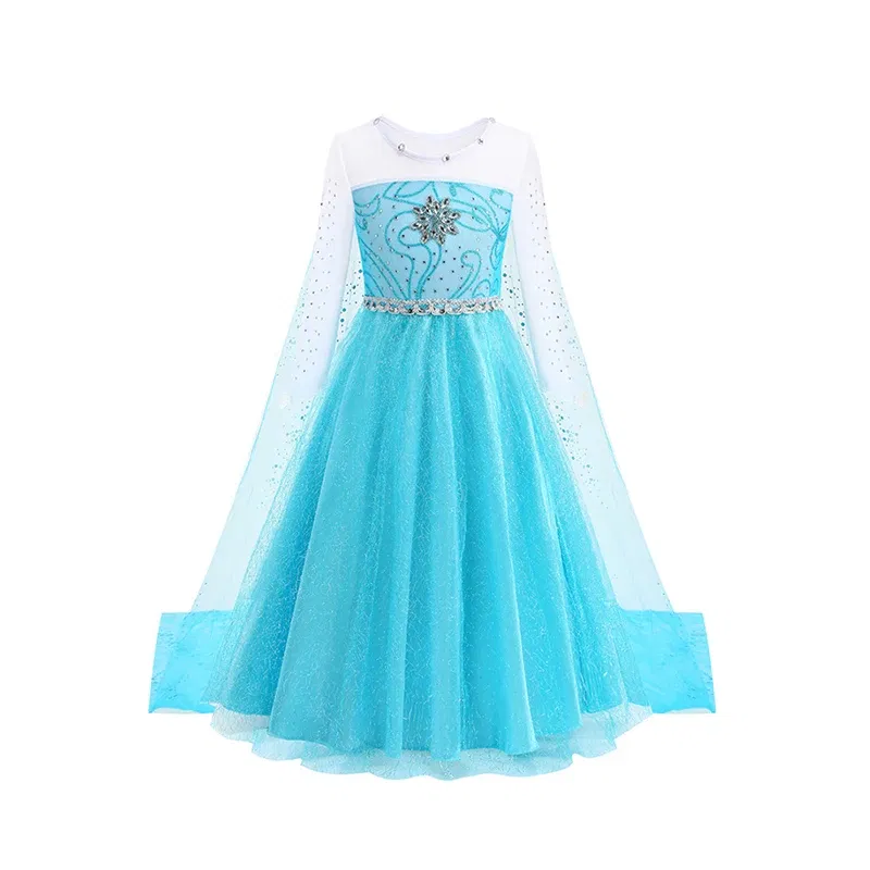Color: Pink, Kid Size: 2T - Disney Kids Girls Cosplay Frozen Elsa Anna Princess Dress Girl Mesh Ball Gown Carnival Birthday Clothes Snow Queen Elsa Costume