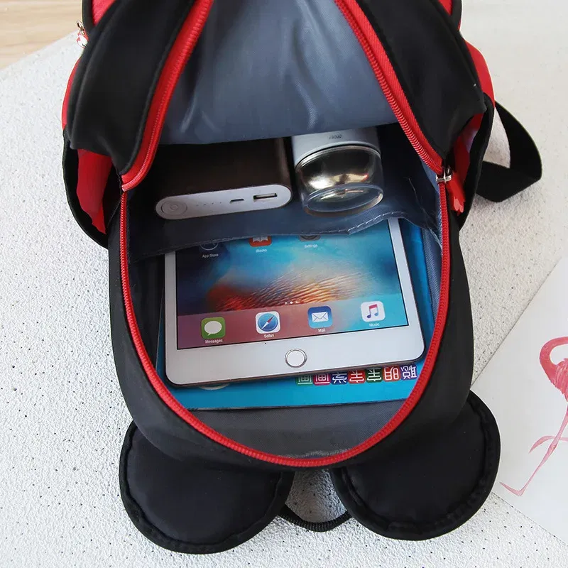 Color: black - 2024 Disney Mickey&Minnie Children Schoolbag Kids Backpack Kindergarten School Bags Baby Girls Boys Backpacks