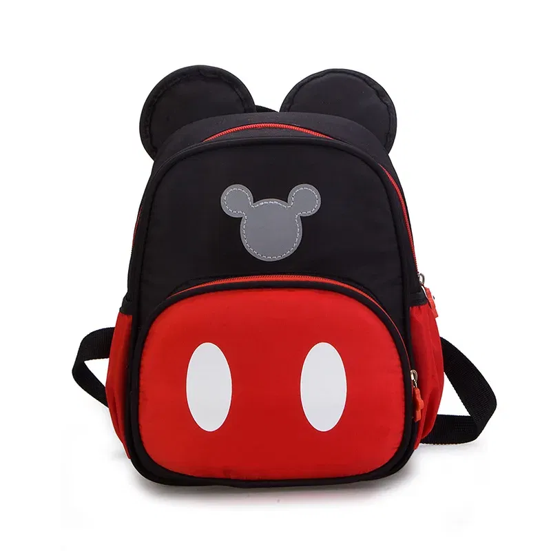 Color: black - 2024 Disney Mickey&Minnie Children Schoolbag Kids Backpack Kindergarten School Bags Baby Girls Boys Backpacks