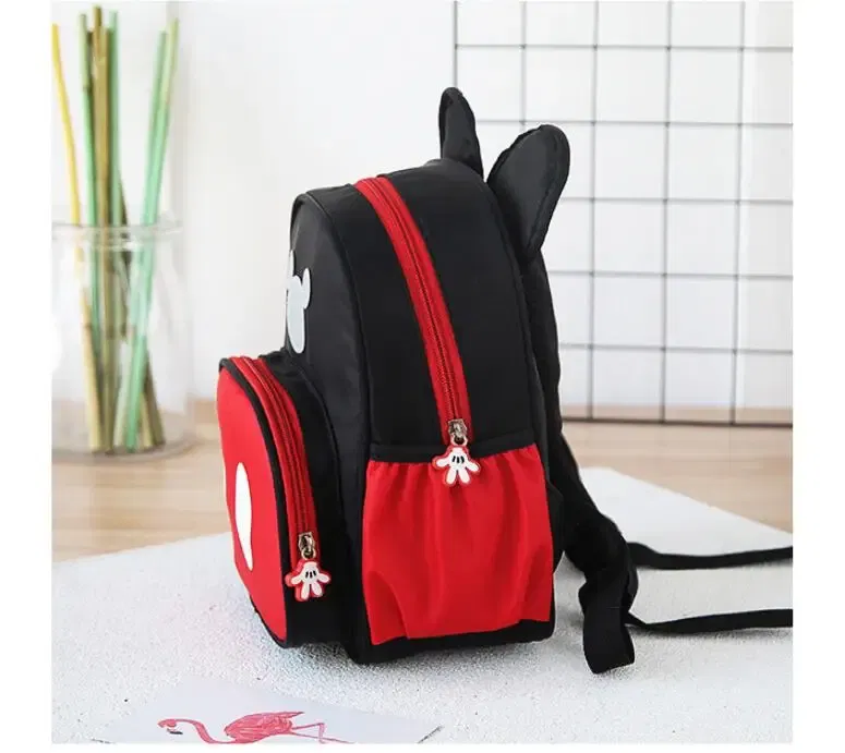 Color: black - 2024 Disney Mickey&Minnie Children Schoolbag Kids Backpack Kindergarten School Bags Baby Girls Boys Backpacks