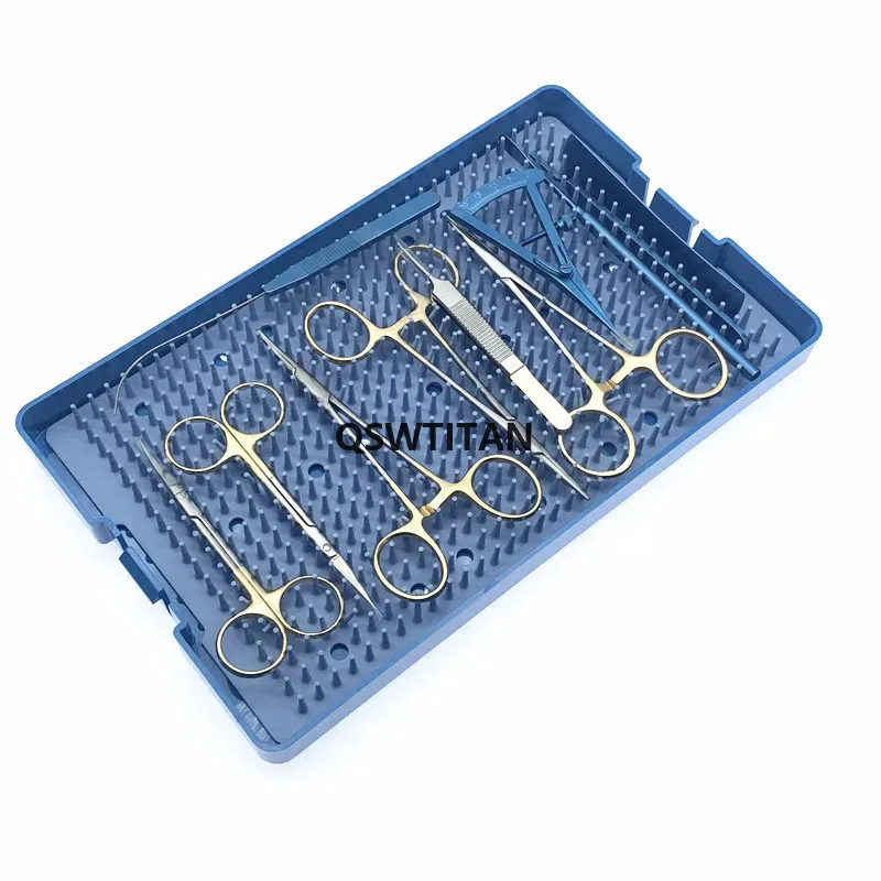 Color: Brushed Brass - Eyelid reconstruction double eyelids plastic surgery instruments set Double eyelid Cosmetic tools kit