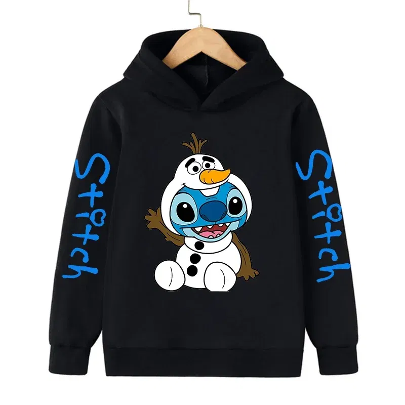 Color: Clear, Size: 12cm - New in Cool Stitch Hoodie Children Cartoon Clothes Kid Girl Boy Lilo and Stitch Sweatshirt Manga Hoody Baby Casual Top