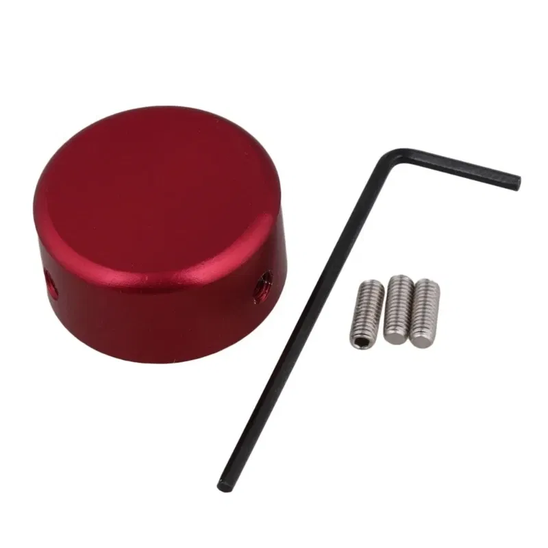 Color: Red - Electric Guitar Effect Pedal Toppers Guitar Effect Foot Cap with Insert Screws Guitar Effect Make Cap Metal Buttons