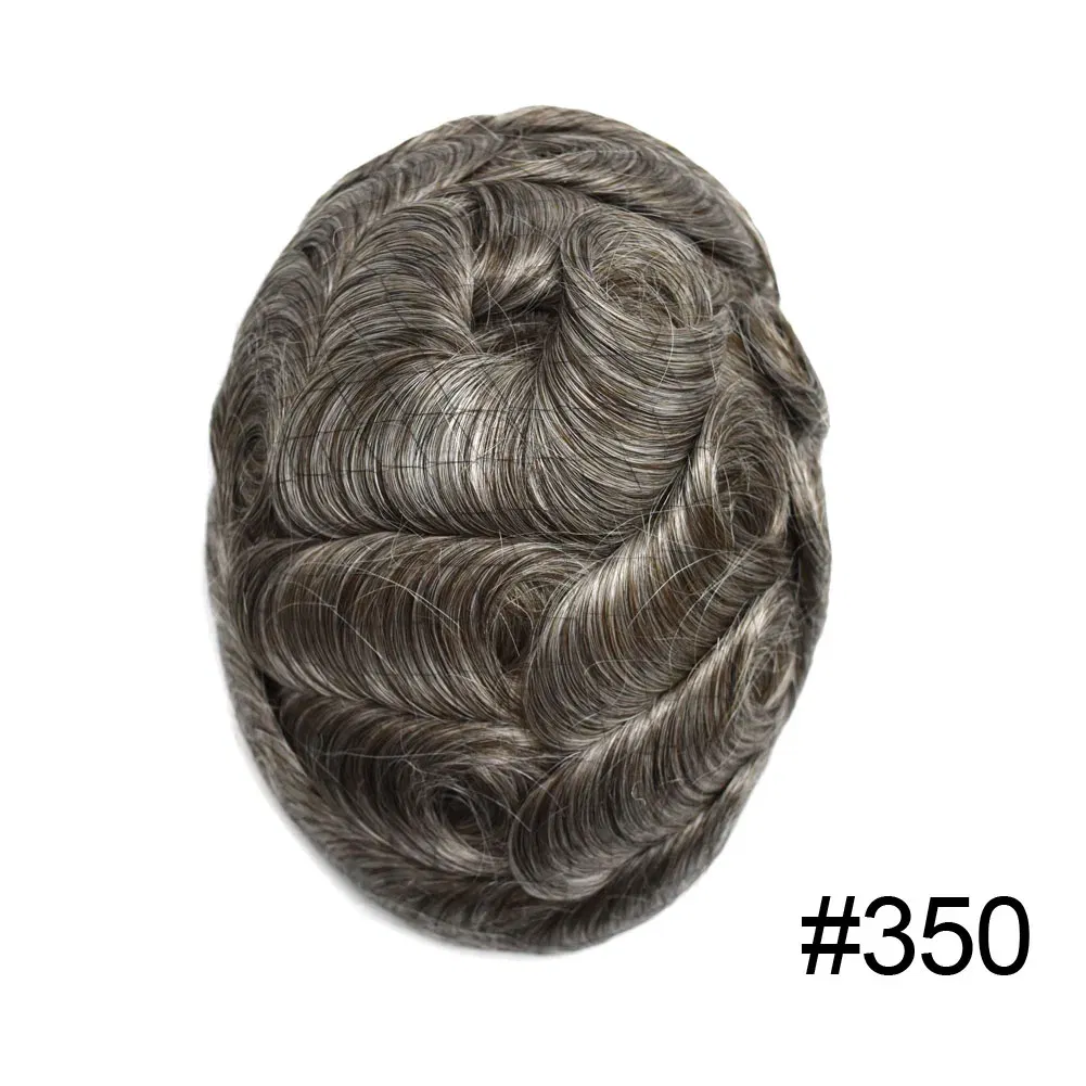 Toupee Color: 350#, Toupee Density: 100%, Length: 6 inches, Ships From: CHINA, Toupee Size: 8x10 - Men Toupee Hair Systems Ultra Thin Skin 0.06MM V-LOOP Capillary Prosthesis Invisible Hairline Real Human HairPieces Hair Units