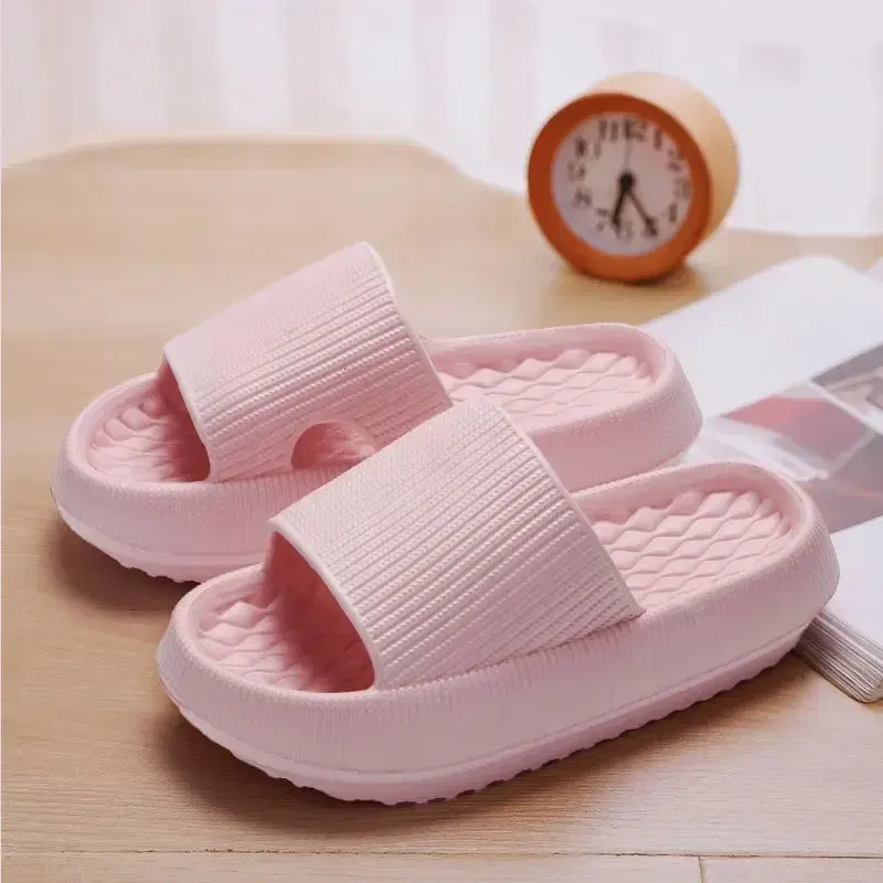 Shoe Size: 42, Color: Khaki - New EVA House Anti-Skid Slipper for Women and Men, 4CM Thick Sole and Cloud-Like Feeling