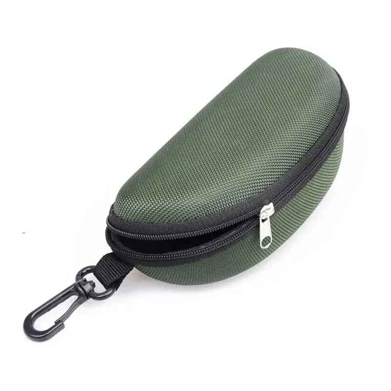 Color: Red - Glasses Storage Box Men Women Sunglasses Reading Protector Cover Travel Portable EVA Zipper with Hook Eyeglasses Case