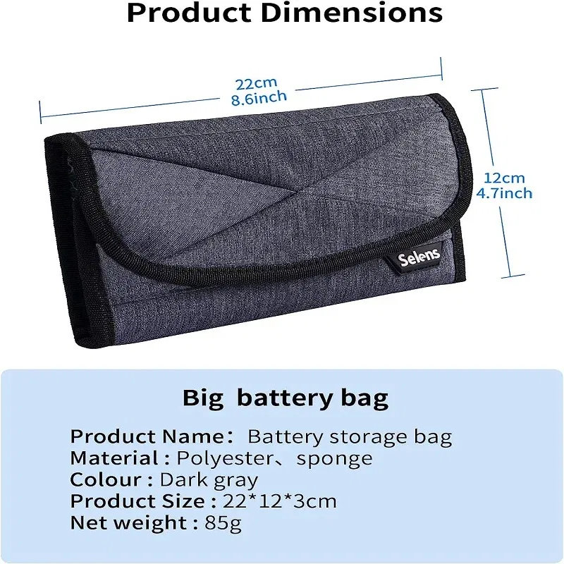 Color: black - Selens Multifunction Waterproof DSLR Camera Battery Storage Pouch Camera Battery Tool Case Photography Accessories