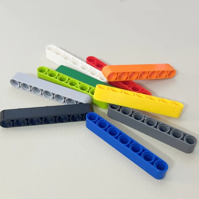 Color: WHITE - 32524 Liftarm Thick 1 x 7 Bricks Toys For MOC Buildings Blocks Gifts Accessories Combination Mechanical