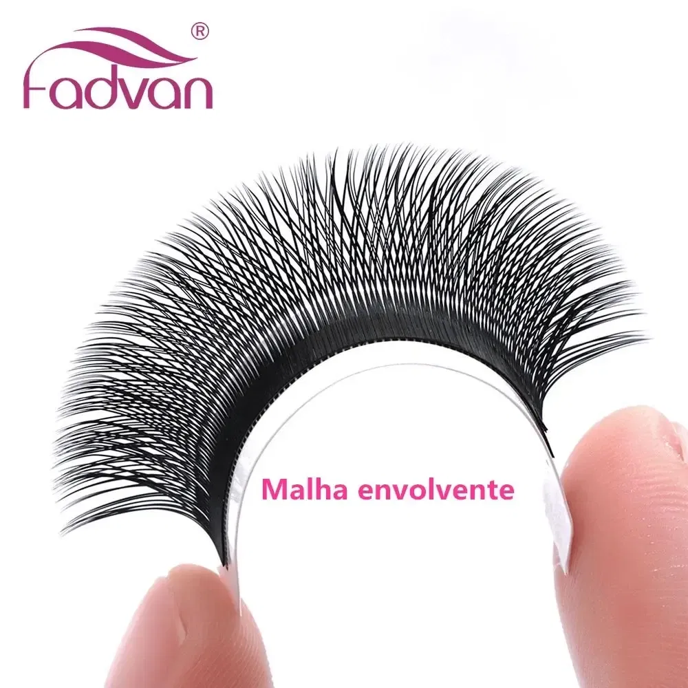 Thickness: 0.07mm, Curl: D, Length: 13mm - FADVAN YY Shape Lashes 2D 0.07 Faux Mink C/D/8-14mm Natural Soft Brazilian Eyelash Premade Volume Fan Lashes Extension