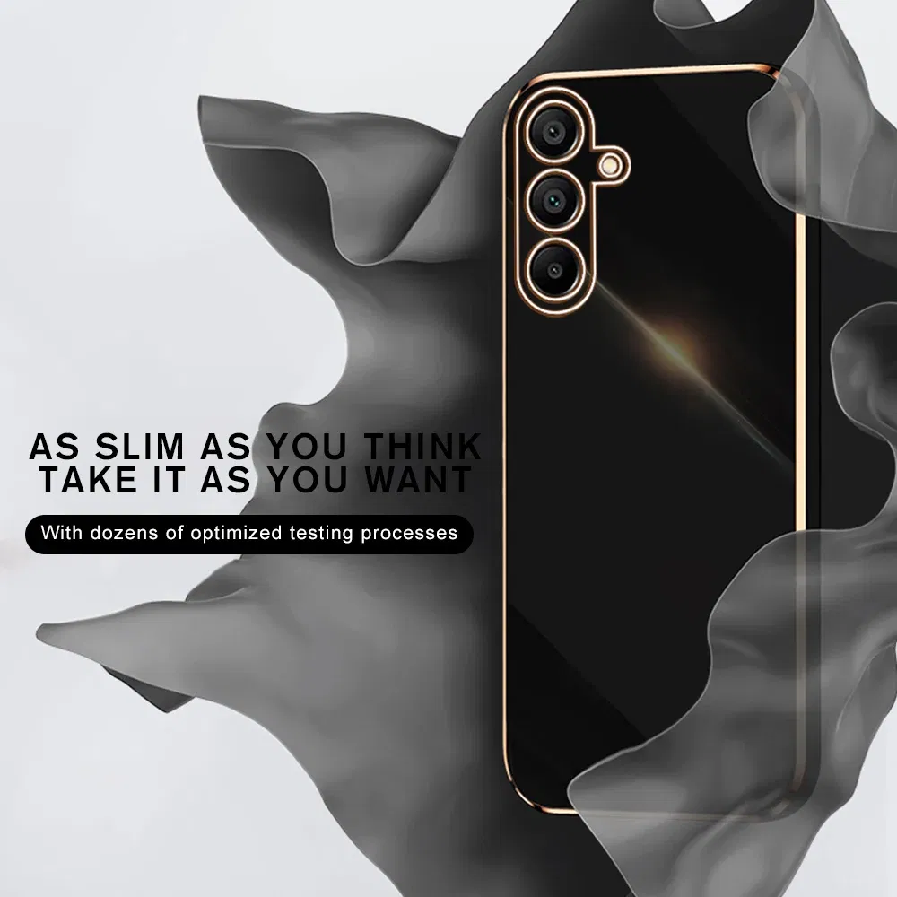 Material: Microfiber, Color: Sky blue - Luxury Electroplated Cover Case For Samsung Galaxy A15 Silicone Lens Protection Fundas A05s A05 4G A25 A35 A55 5G A 15 25 35 55