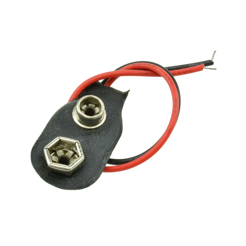 Package Quantity: 20-29Pcs - 10PCS 9V Battery Snap Connector Clip Lead Wires Holder 10cm Black Red Cable