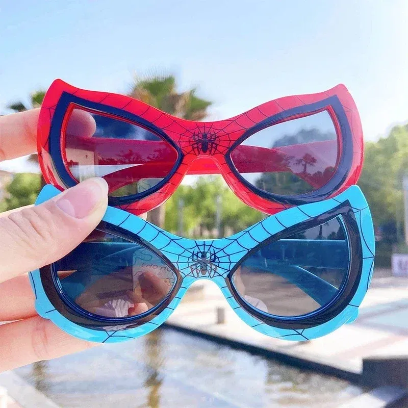 Color: Black - NEW Disney Spiderman Sunglasses Plastic Action Toys Figure Anime Spider Cartoon Fashion Sunglasses Cute Gifts For kids toys