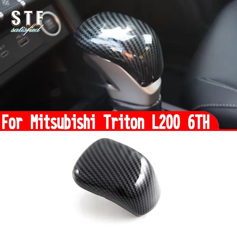 For Mitsubishi Triton L200 6TH 2024 2025 Car Accessories Interior Gearshift Knob Trim Molding Decoration Stickers W4