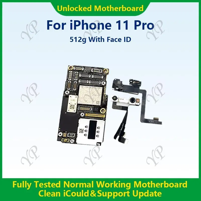 Color: Skin Color, Ships From: CHINA - Top Fully Tested Authentic Motherboard For iPhone 11 Pro Max 64g/256g Unlocked Mainboard With Face ID Cleaned iCloud Fast