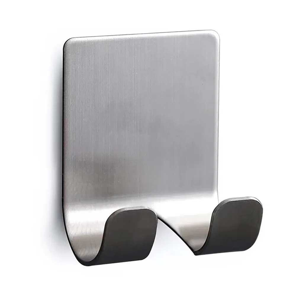 Color: Light Grey - Punch-free Razor Holder, Storage Hook, Space Aluminum Multi-purpose Bathroom Accessories