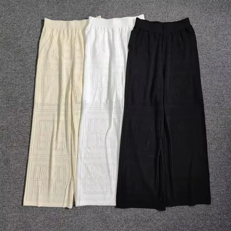 Color: Beige, Size: XS - LUXURY-Casual Commuter Pants for Women, High Waist, Straight Tube Pants, Spring and Summer, 2025 Hollow Camisole Skirt
