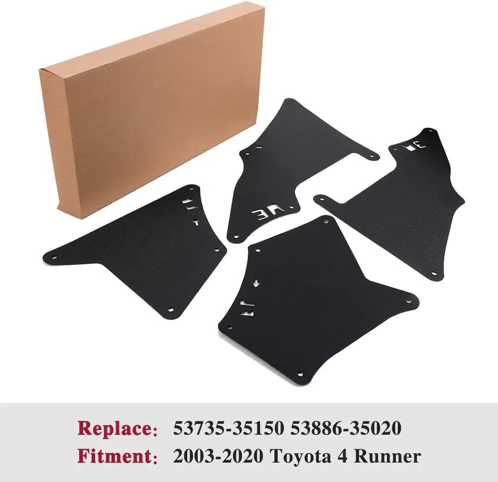 Splash Guard Fender Liner Shields With Clips Compatible WithToyota 4 Runner 2007-2014 FJ Cruiser Lexus GX460 Lexus GX470
