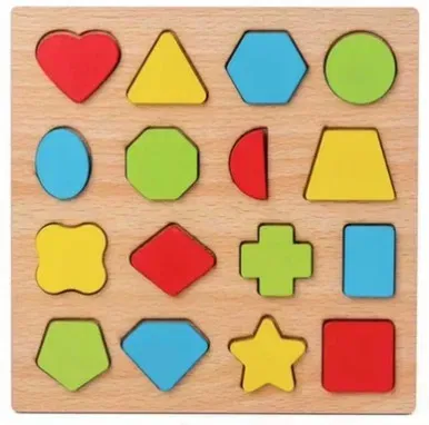 Color: Dark Khaki - Baby Wooden Puzzles Montessori Toys 1 2 Years Toddler Toys Hand Grab Board Alphabet Number Cognition Learning Educational Toys
