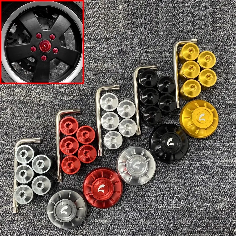 Color: Red - For Piaggio Vespa GTS Sprint Primavera LX LXV 50 125 250 300 Scooter Accessories Wheel Hole Cover Cap