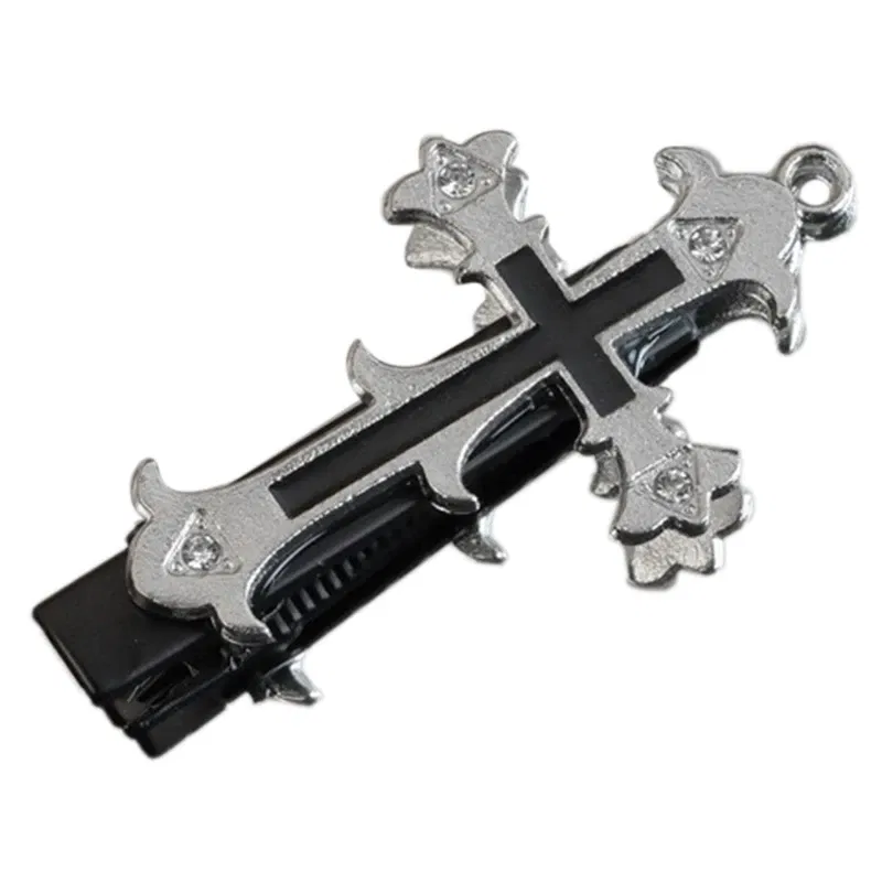 Color: GRAY, Ships From: CHINA - Gothic Hair Clip Punk Bangs Duckbill Clips Halloween Hair Barrettes Cosplay Hairpin Retro Hair Styling Accessories Dropshipping