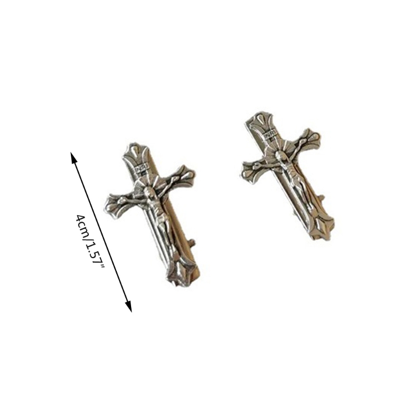 Color: GRAY, Ships From: CHINA - Gothic Hair Clip Punk Bangs Duckbill Clips Halloween Hair Barrettes Cosplay Hairpin Retro Hair Styling Accessories Dropshipping